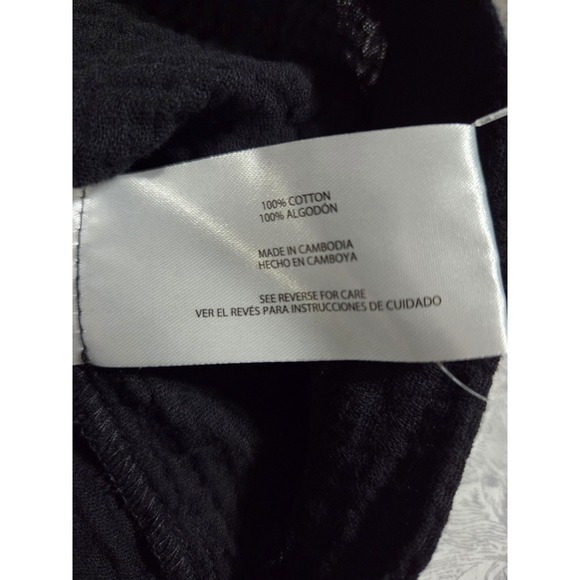 Gap Women's Relaxed Fit Soft Cotton Gauze Tiered Dress Black, M - Picture 4 of 5